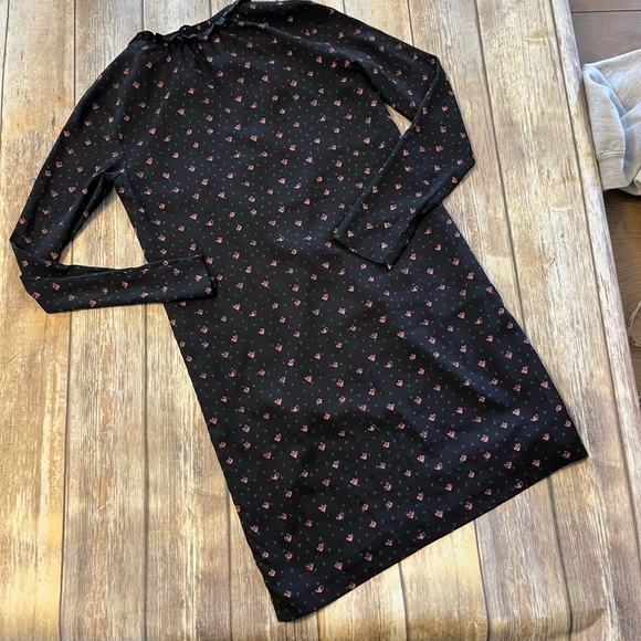 LOFT Size 0 Black and Pattern Dress - Picture 4 of 4